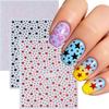 3D Y2K Dopamine Star Nail Stickers 3D Shiny Pink/Red/Green/Blue Five-Piont Stars Nail Decals 8*10cm Self-Adhesive Nail Decortion