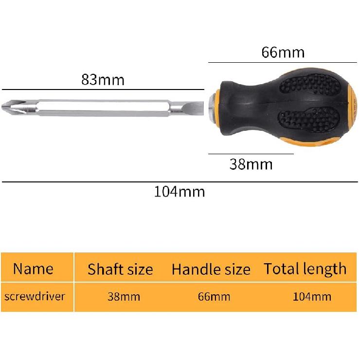 GJ-0120 Phillips Screwdriver Cross Head Slotted Screwdriver 2 in 1, SL 6*38