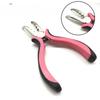 1Pc Curved Hair Plier Red or Pink and Black Handle Curved Plier with Three Hole Professional Tool Hair Extension Plier