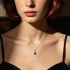 Cool Blue Water Drop Pendant Necklace for Women - Unique Niche Choker Clavicle Chain