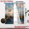 2pcs   2D FLAT PRINTING Curtains (Without Rod) Sunset Dunes Popular Curtains Durable Polyester Curtains All Seasons Perfect for