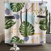 Summer Tropical Leaves Shower Curtains Monstera Palm Green Palm Leaf Plant Design Bathroom Decoration Privacy Curtains With Hook