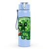 1PC Green Zombie Game Character 750ml Color Plastic Sports Water Bottle Leakproof Flip Straw Lid Suitable for Sports Office Home Use