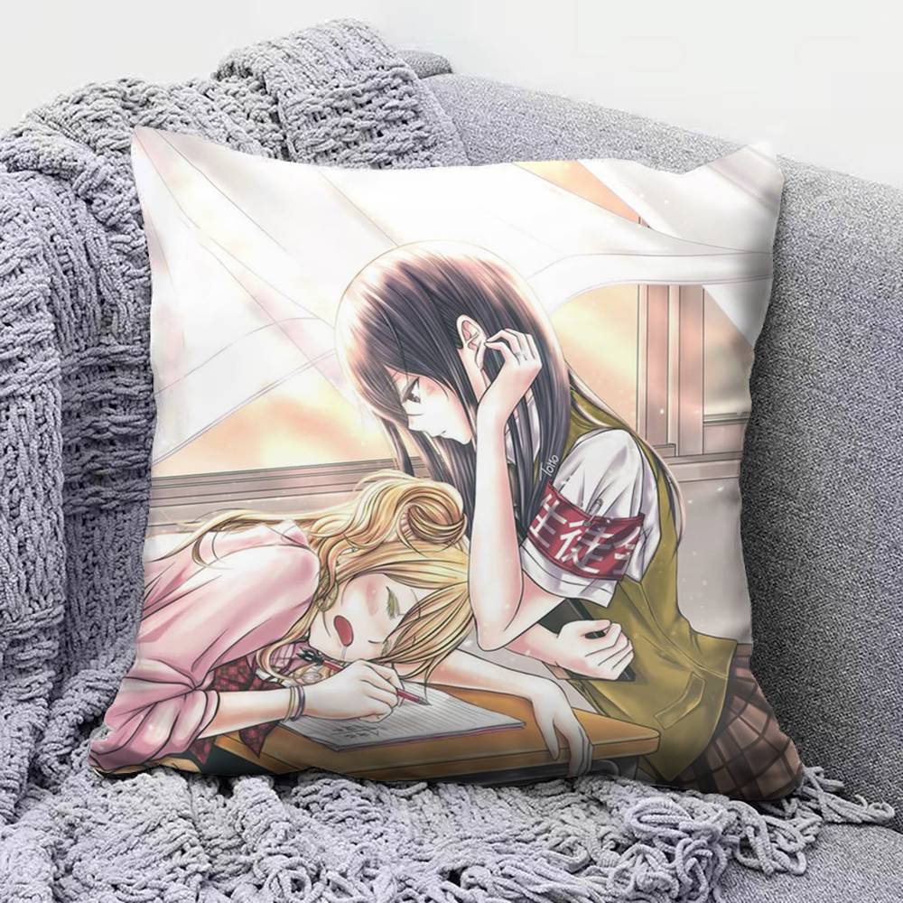 Yuzu and Mei Citrus Anime Girl Home Sofa Cushion Covers and Aecorative Custom Pillow Covers