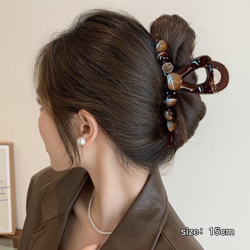 

Корейская большая акриловая заколка-краб для женщин - 2025 Заколка для волос «Акула» высокого класса