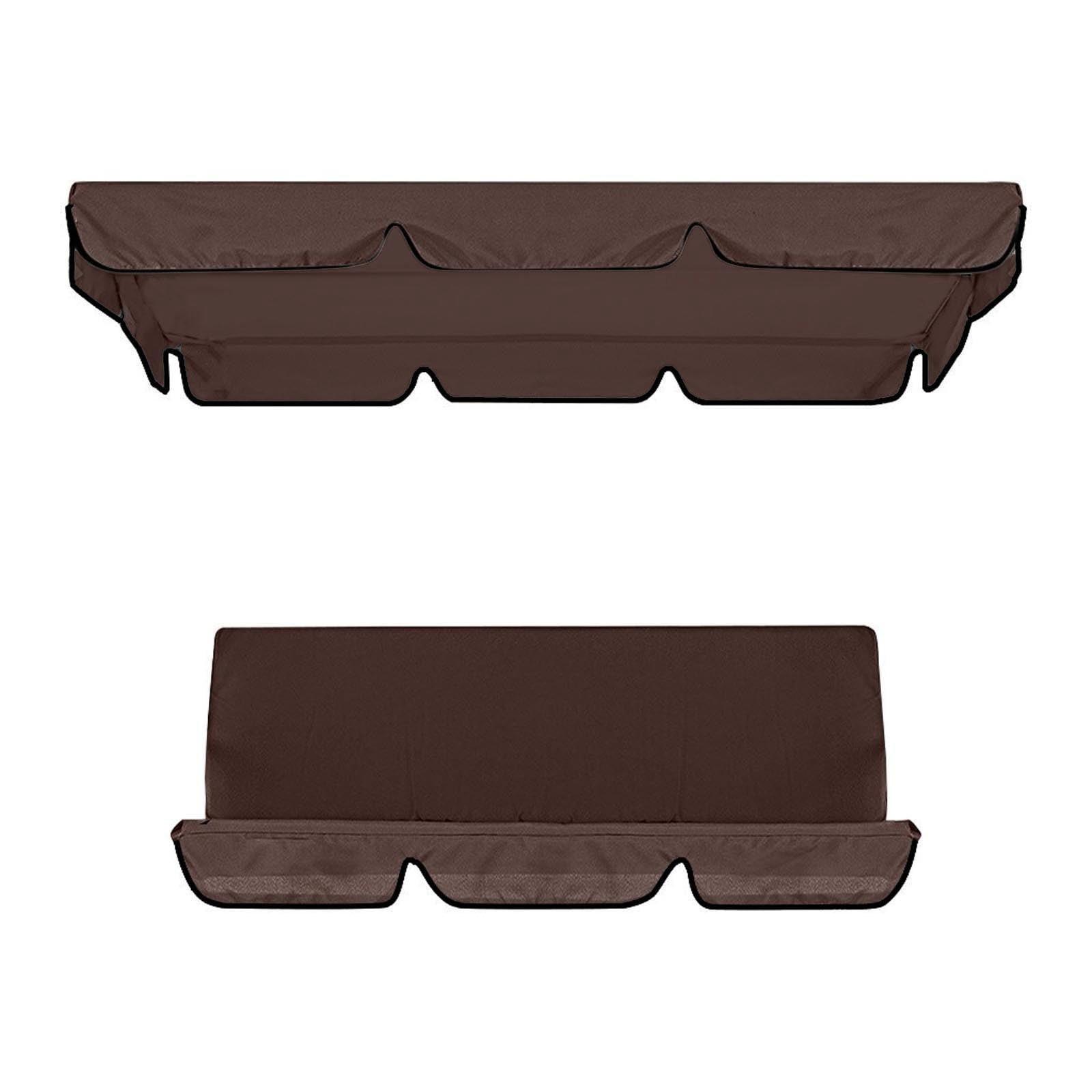 Set di coperture per altalena da giardino, ricambio per tenda da sole, altalena impermeabile, protezione UV, applicabile al giardino con terrazza One Size caffè