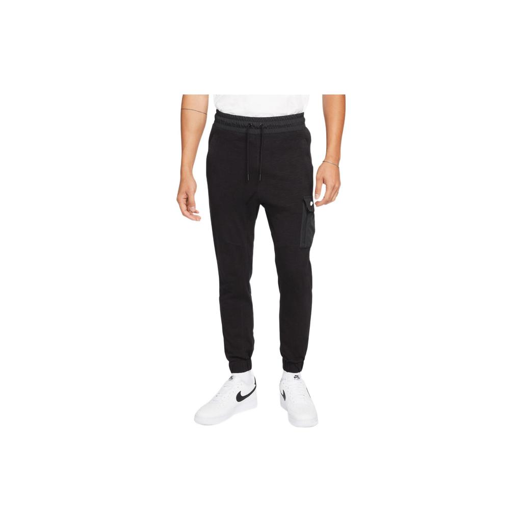 Nike Knitted Sweatpants Men's Black Moderate Cuffed Pants CV8988-011