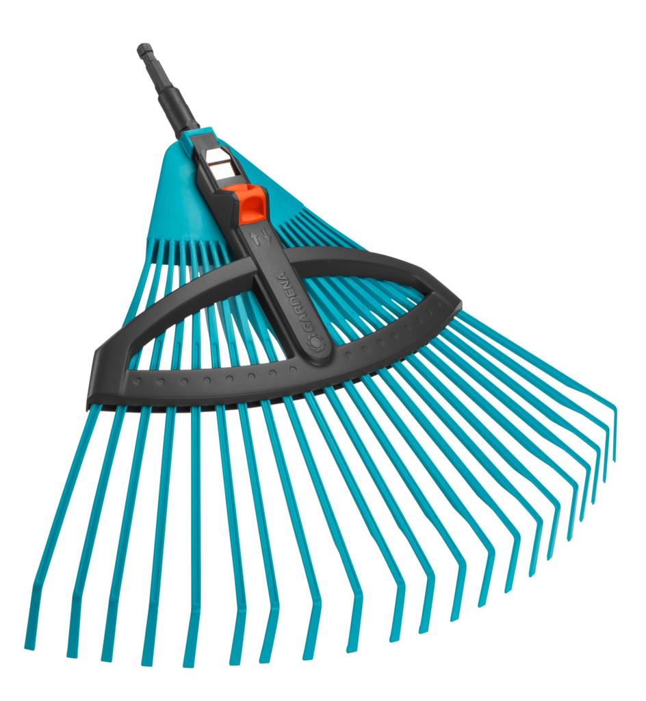 GARDENA Plastic Combi Product Up to 25 Years Rake, System, Turquoise, 35-52cm Wide, 3099-20, Warranty