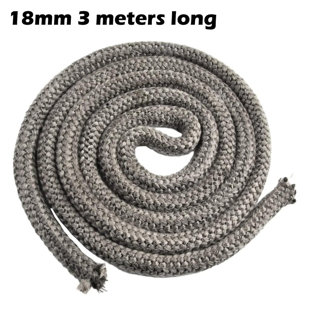 Rope Seal Stove/Fire Rope Log Burner Fireplaces Boiler For Industrial Oven 3meters Length Black White Fire Rope Door Seal