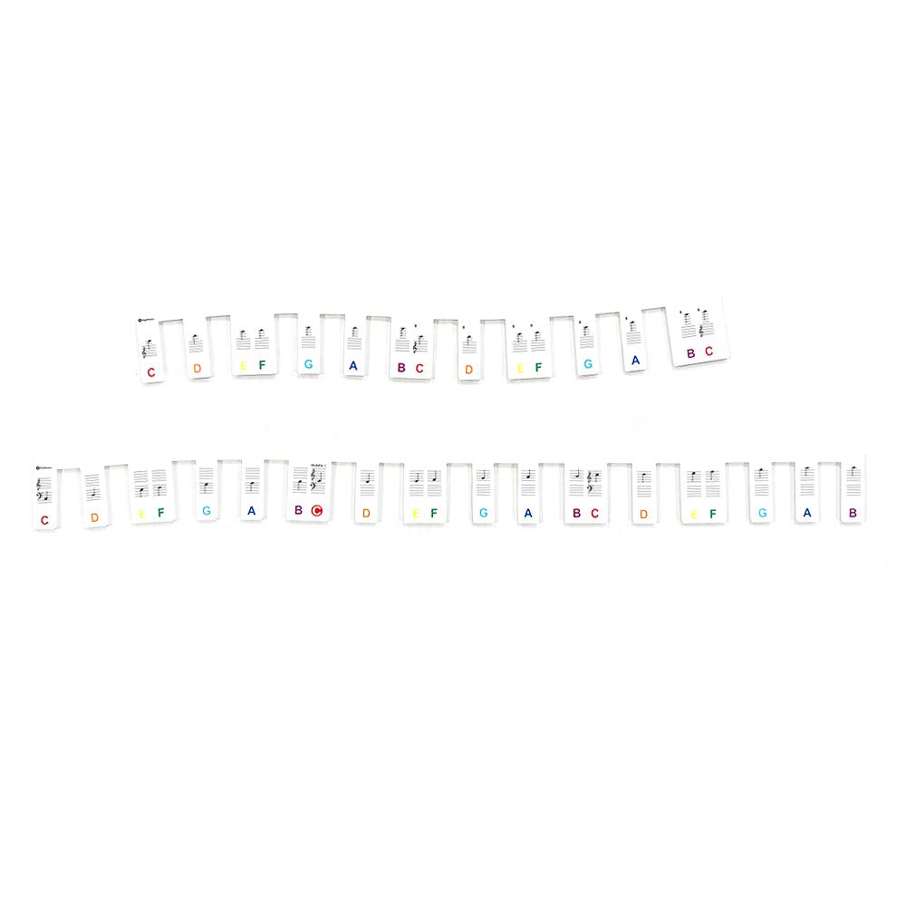 61-key Piano Keyboard Music Note Pad Mat Silica Gel Removable Piano Keyboard Note Labels Finger