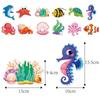 Kid Party Birthday Ocean Theme Wall Stickers With Starfish Turtles Sharks Design