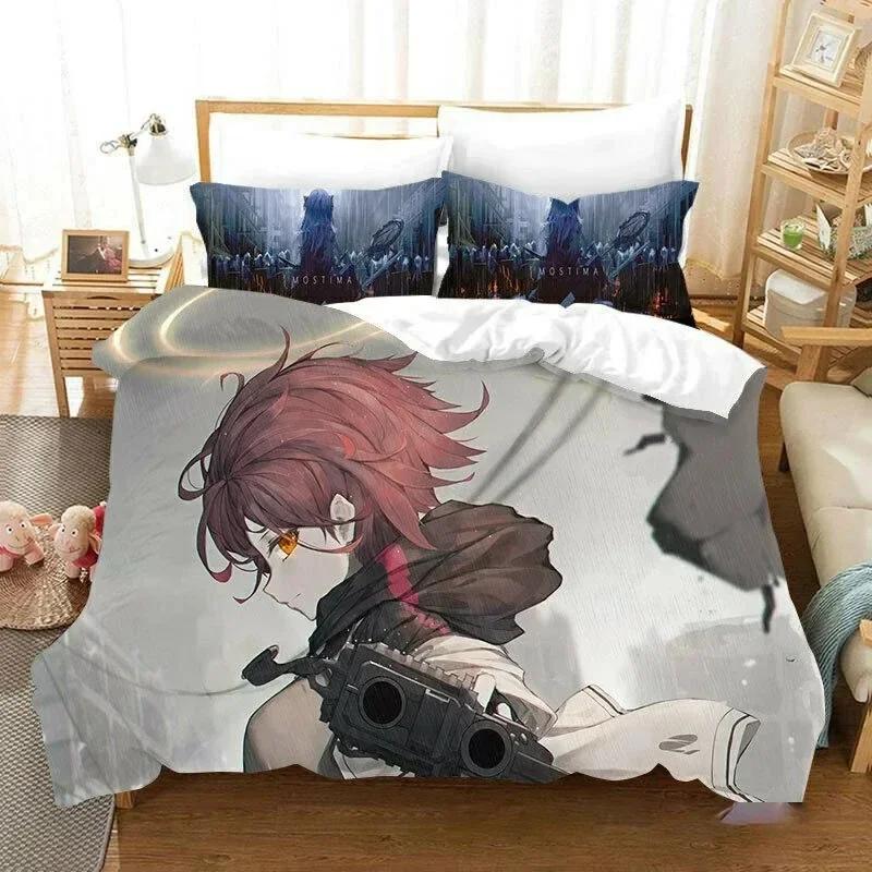 New 3D Arknights Beding Set Printed Bed Linen Set With Pilowcase Bed Soft Duvet Cover Soft Single Double Quen Super King-Sized Dimensionsd Dimensions