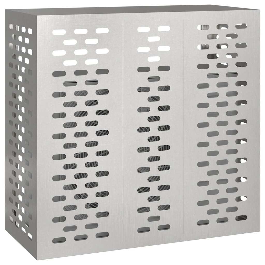 Klimaanlagenabdeckung Silber 110 x 50 x 105 cm Edelstahl