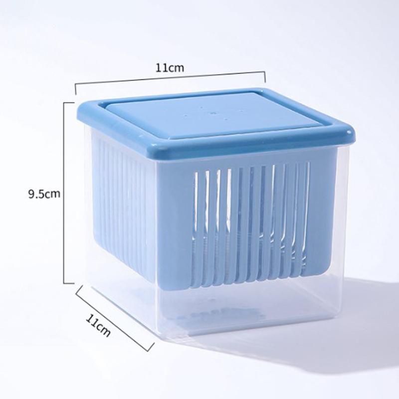Double-Layer Refrigerator Storage Box Ginger Scallion Onion Containers Sealed Fruits Vegetables Drain Crisper Kitchen Supplies