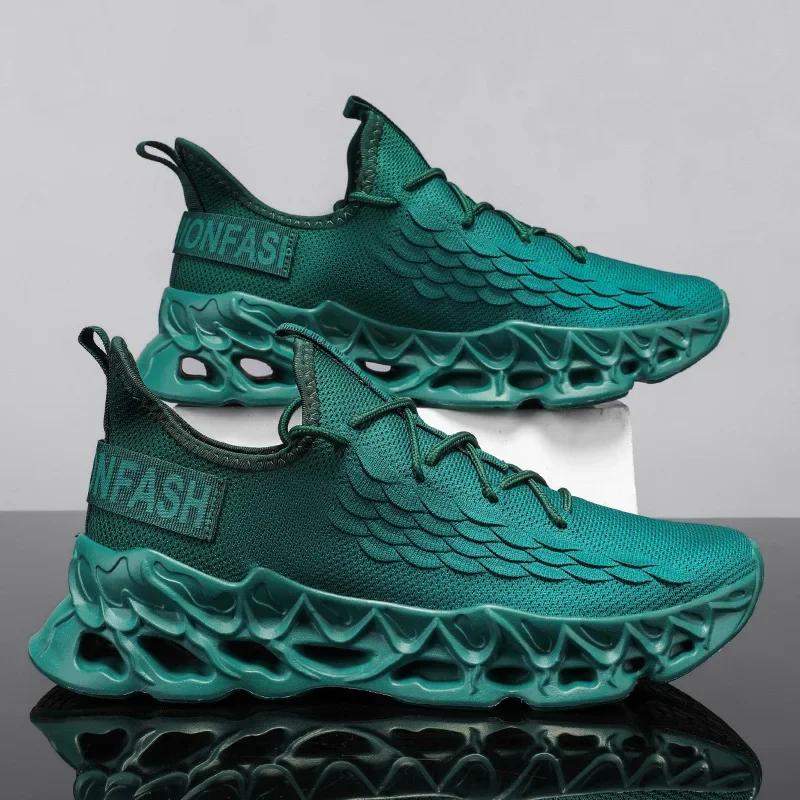 

MAEDEF Мужские спортивные кроссовки для бега Сетчатые дышащие удобные кроссовки для мужчин Нескользящие мужские кроссовки для ходьбы Тренировочные мужские кроссовки 46 зелёный