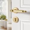 Golden Bedroom Door Lock Indoor Split Lock Zinc Alloy Door Handle Silent Locks Wood Door Safety Locks Doors Hardware Accessories