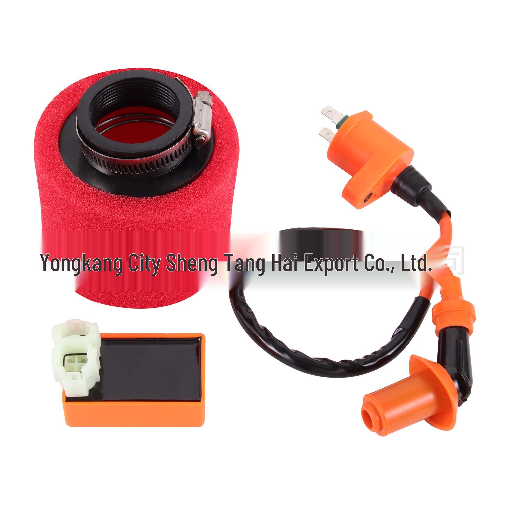 

6-Pin CDI Ignition Coil & Air Filter for GY6 50cc-150cc ATV, Off-Road Vehicle, Kart Motorcycle Ignition