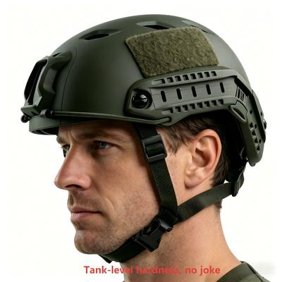 Fast Tactical Helmet, ABS Shell, Adjustable Suspension, 55-60cm Head Circumference, for CS Airsoft, Outdoor Training, Paintball & Cycling