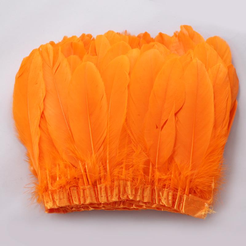 Flowing Fabric Strips & Colored Goose Feather Ribbon for Wedding Dress DIY and Crafting Accessories