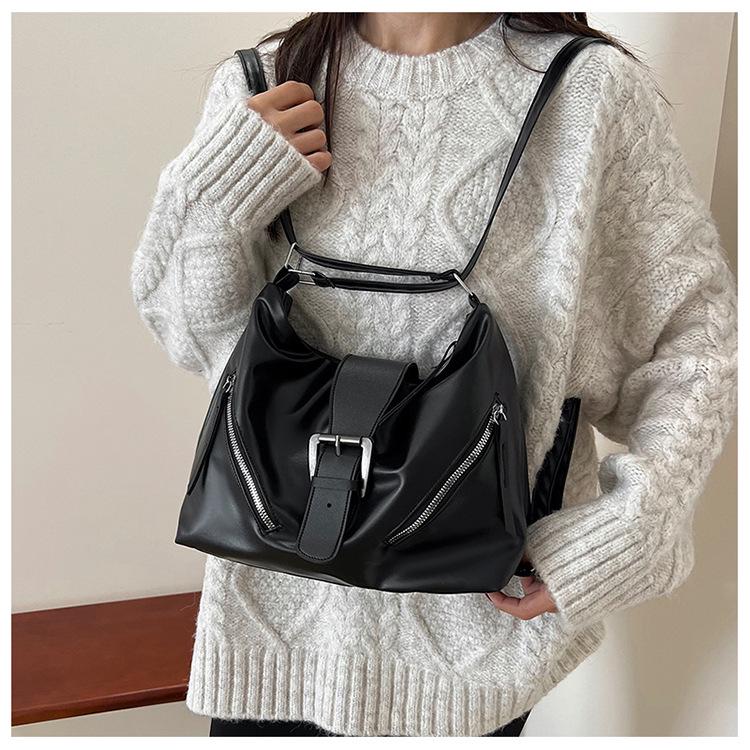 Damen Retro Rucksack Tote mit großem Fassungsvermögen - Trendige Herbst/Winter 2024 Mode, High-End Pendler-Schultertasche