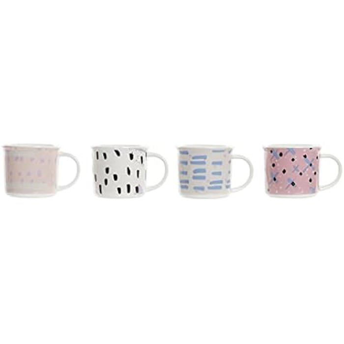 Tasse Mug - DKD Home Decor - Standard - Grès - 310 Ml - Couleurs Variées