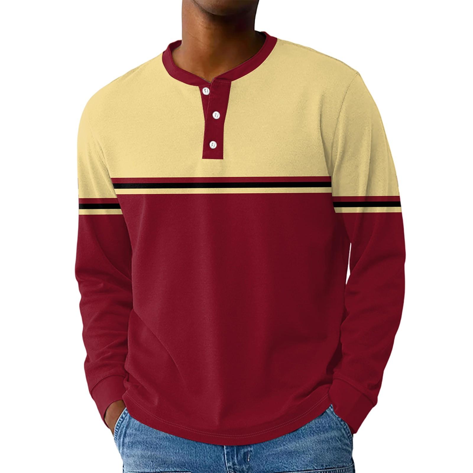 

Men s Loose Casual Long-sleeved Lapel Zip-up Hoodie XXL винний