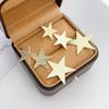 Exaggerated Three-layers Stars Women's Dangle Earrings Uneven Metal Star Pendants Long Hanging Earrings for Ladies Ear Jewelry