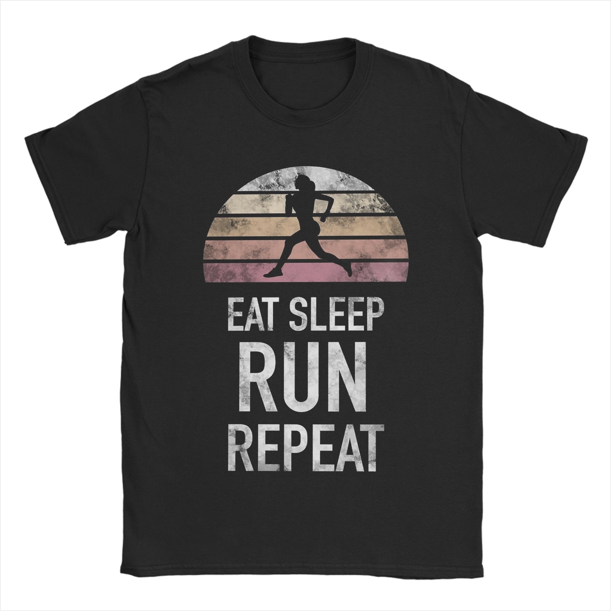 

Мужские футболки Eat sleep Running repeat из 100% хлопка. Отличная футболка с коротким рукавом и круглым воротником. Идеальный подарок. S