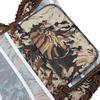 Floral Print Corset Top With Ruffle Trim And Lace Up Waist Cincher