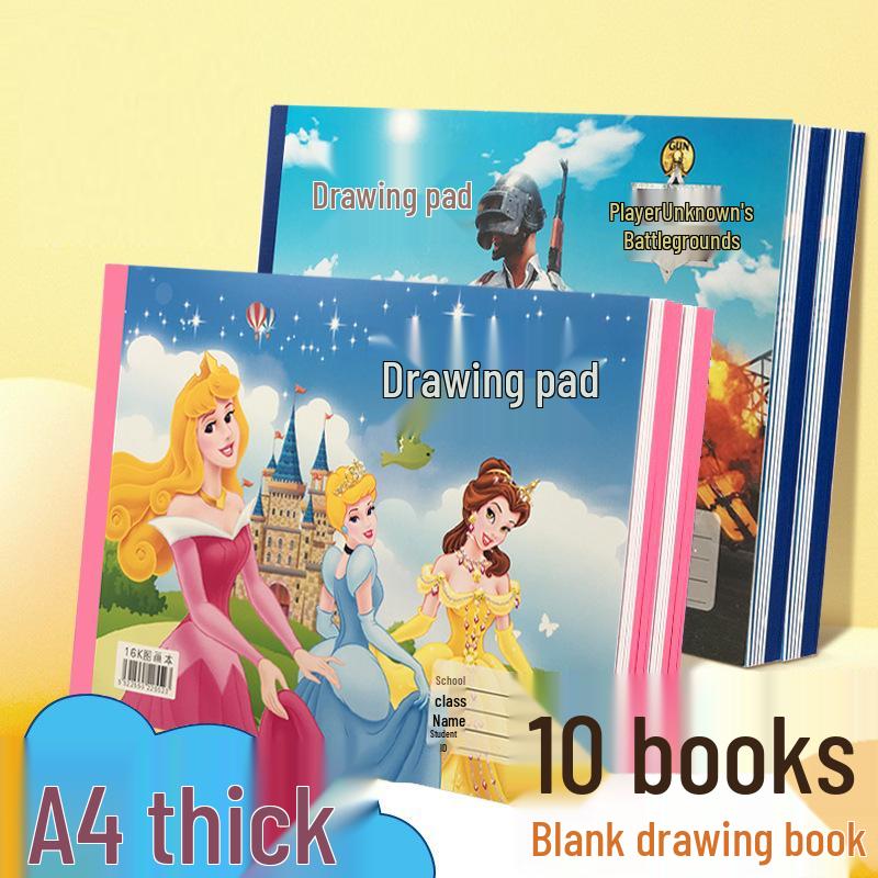 10-Pack A4 Drawing Books: Elementary & Kindergarten Coloring & Art Books