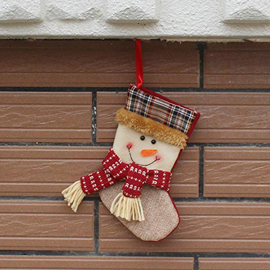 Weihnachtssocken Elch Schneemann Alter Mann Bild Geschenkverpackung Dekoration Baumschmuck Zubehör Geschenktüten