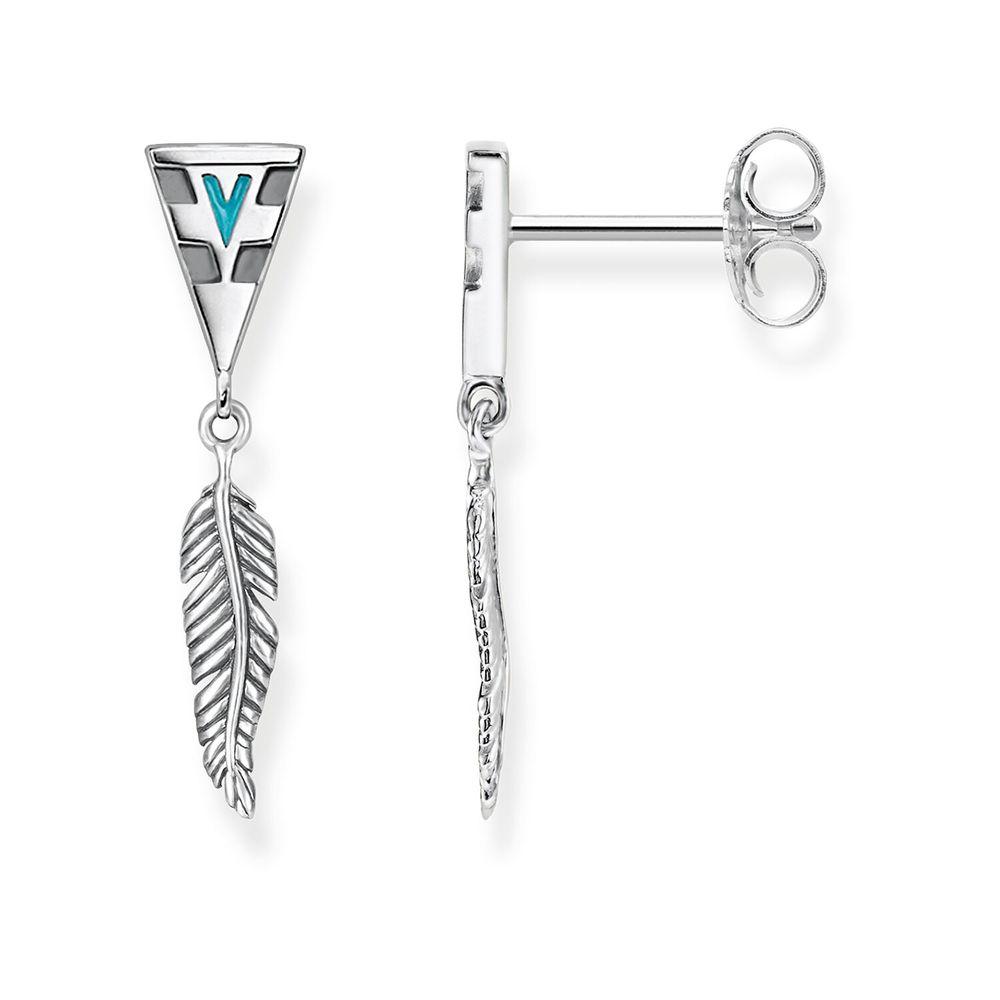 Feather Silver Earrings H1991-664-17