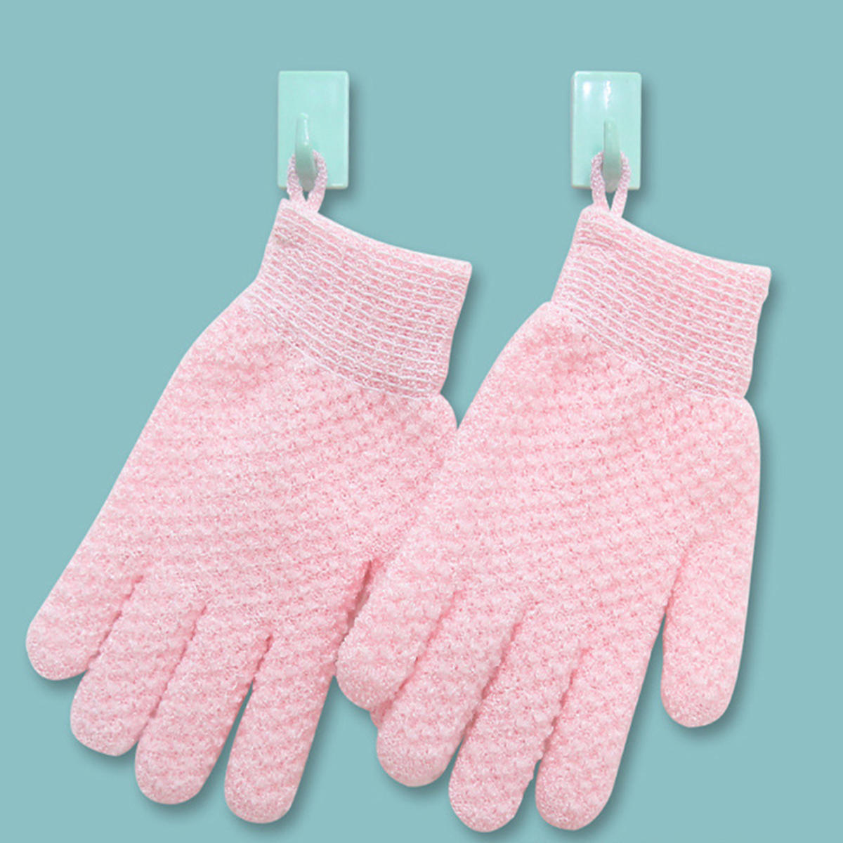 

Body Massage Sponge Gloves Shower Exfoliating Bath Gloves Shower Scrubber for Daily Use Bathroom Supplies one size розовый