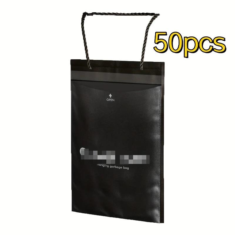 50Pcs Thickened Hanging Car Trash Bag Vehicle Interior Special Cleaning Bag Premium Feeling Automobile Accessories Storage Bags