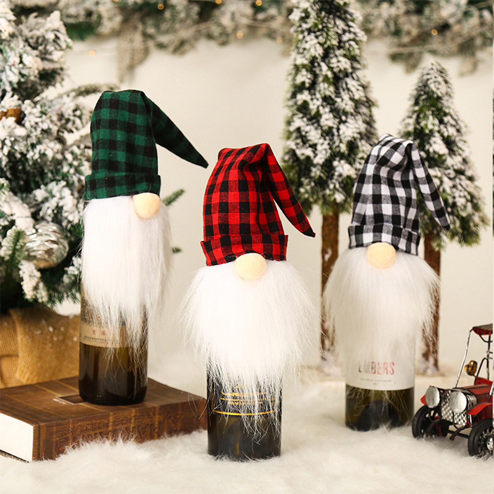 

Рождественское украшение Sagit, безликая кукла, держатель для бутылки вина, сумка для вина Санта-Клауса