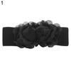 Women's Fashion Double Rose Flowers Elastic Stretch Waist Belt Wide Stretch Waistband