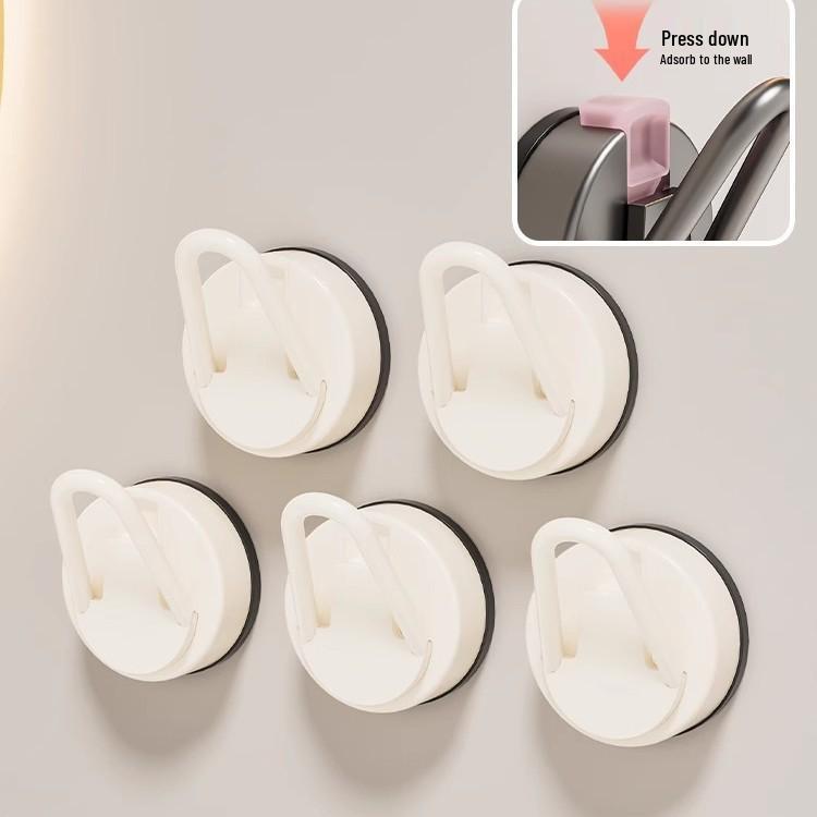 Gancho con Ventosa Giratorio - Fuerte Montado en la Pared, Sin Perforación, Sin Rastro, Soporta Carga para Almacenamiento de Cocina/Baño