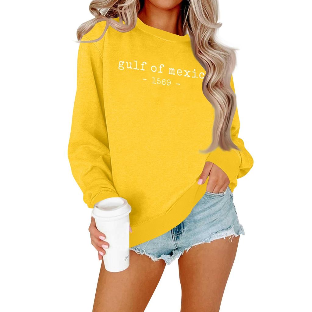 Women's Fashion Casual Print Casual Long Sleeve Round Neck Sweatshirt Top