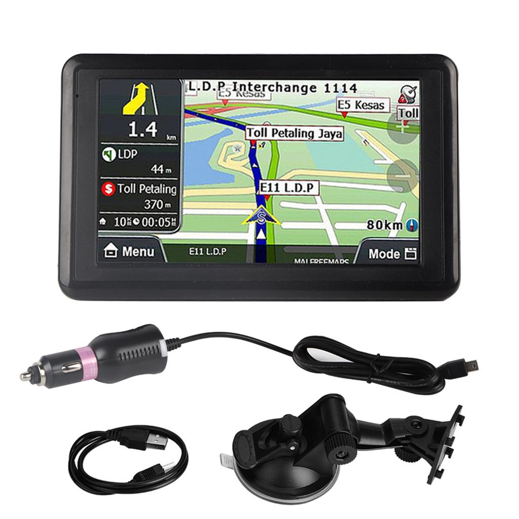 Univerzální 5palcový dotykový displej Autonavigace GPS Navigace DDR256M 8G MP3 FM Mapa Evropy Q5 1