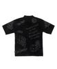 BEN DAVIS White Label Scribble Knit Polo Black