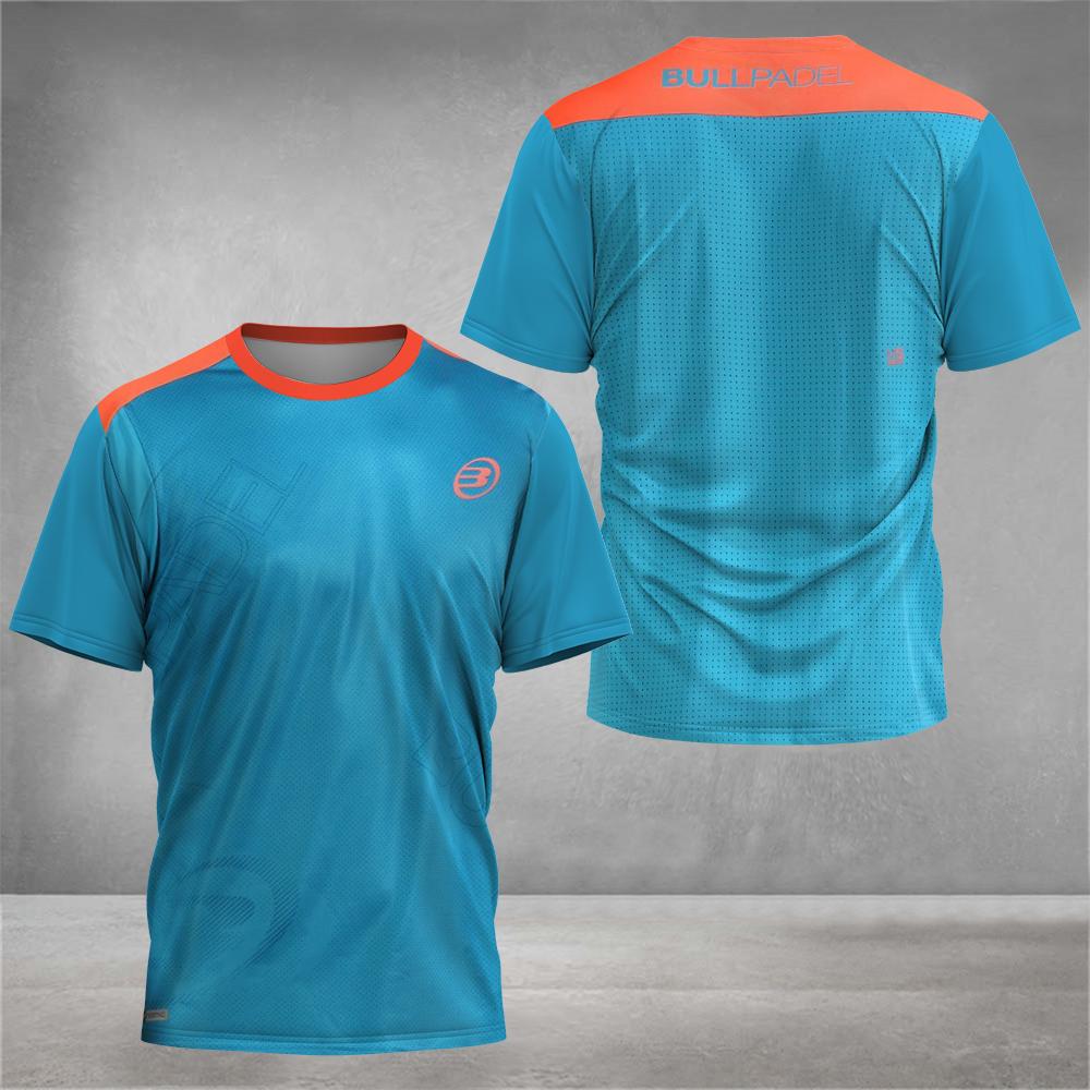 Summer Boutique Padel Element Print Quick-drying Short-sleeved Fashion Men's Tennis Wear Men's Fitness Sports Breathable T-shirt