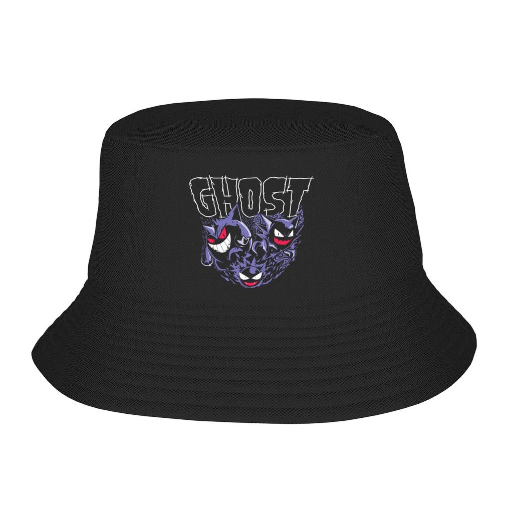 Trendy Ghost Pokemon Bucket Hat Women Lightweight Outdoor Sport  Fishing Cap Beach Hatwear