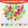 100 Pcs Glow in The Dark Rocks, Mixed Color Aquarium Glow Stones Rocks Luminous Pebbles Outdoor Decorations Stones Pebbles Glowing Stone for Fish