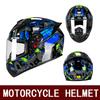 DOT Full Helmet Motorcycle Imitation Men's and Women's Electric Car Helmet Four Seasons Anti-fog Kart Racing Big Tail Helmet Hel