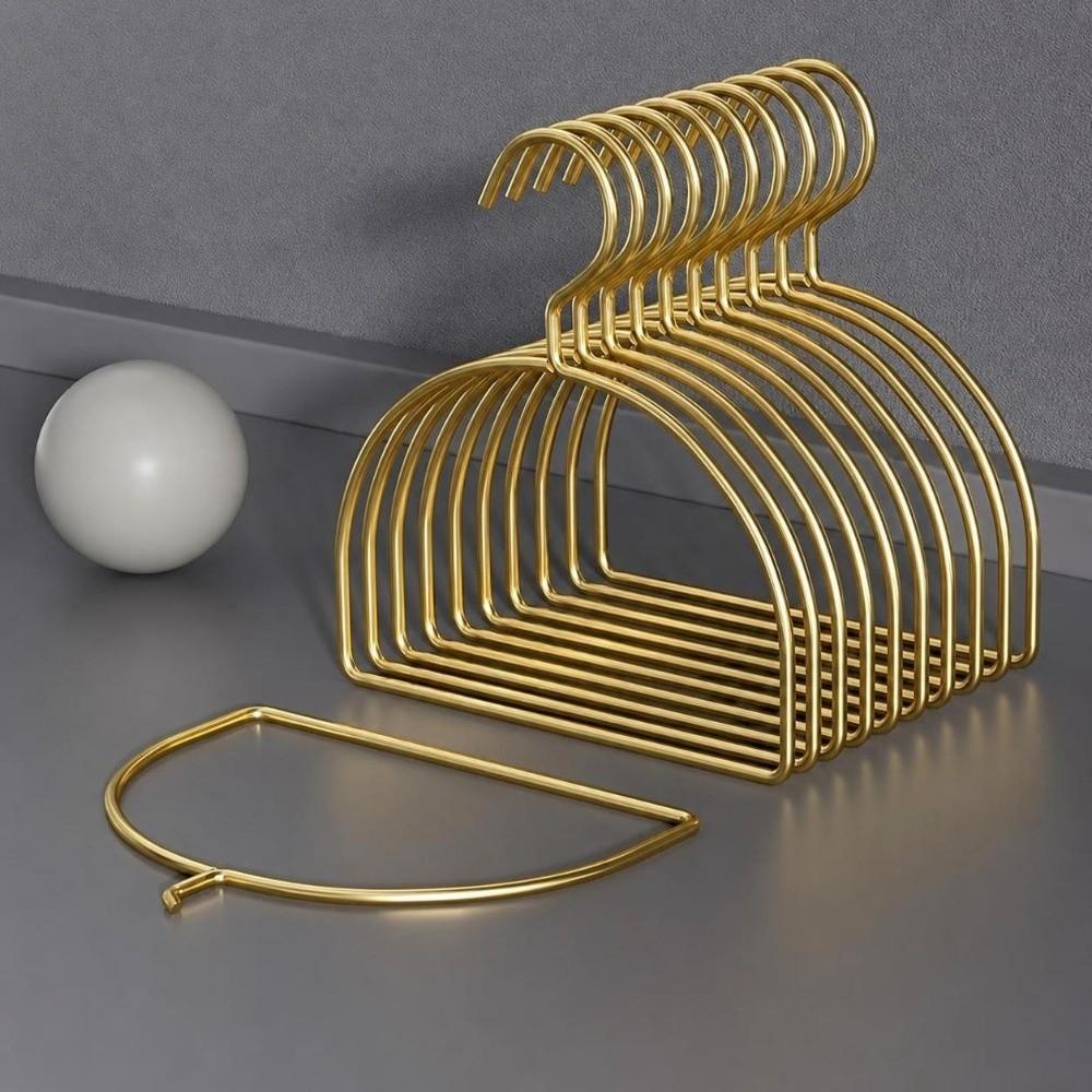 Iron Clothes Rack Gold Pants Shelf Multi-function Tie Hooks for Adult Kids