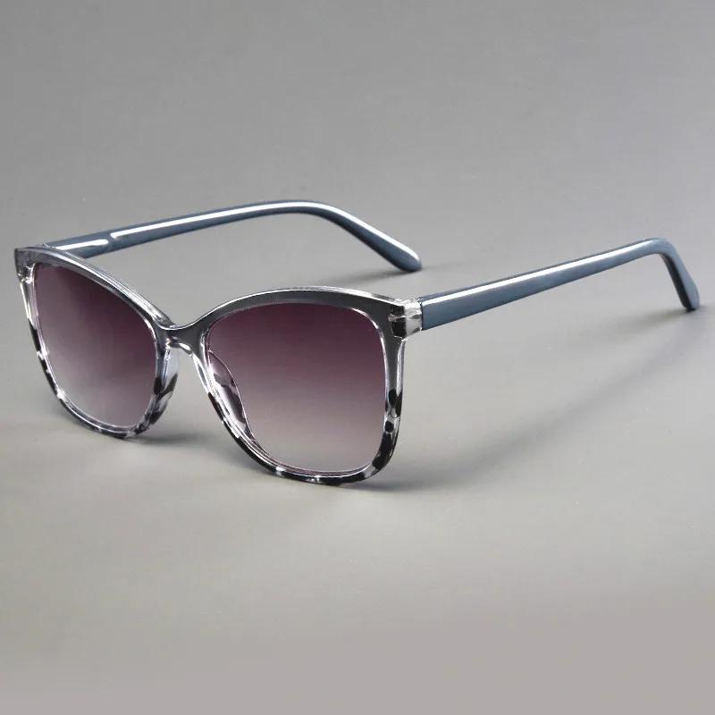 Ochelari de citit unisex vintage lentilă gri protecție UV ochelari de soare pentru vedere de departe modă trendy exterior prezbiopie