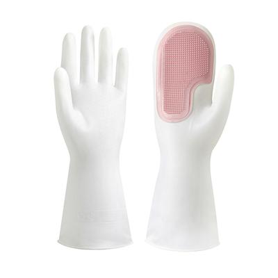 Guanti per la Pulizia PVC Riutilizzabili Domestici Antiscivolo Isolamento Termico Resistenti all'Usura per Strofinare