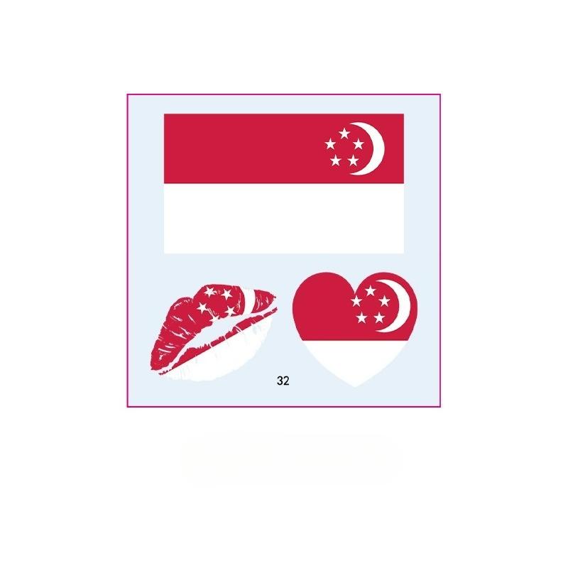 10PCS New World Cup Flag Tattoo Stickers Football Game Games Tattoo Stickers Makeup Face Stickers