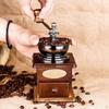 Wooden Hand Crank Coffee Grinder Space Saving Manual Miniature Espresso Maker with Cast Iron Burr Coffee Equipment