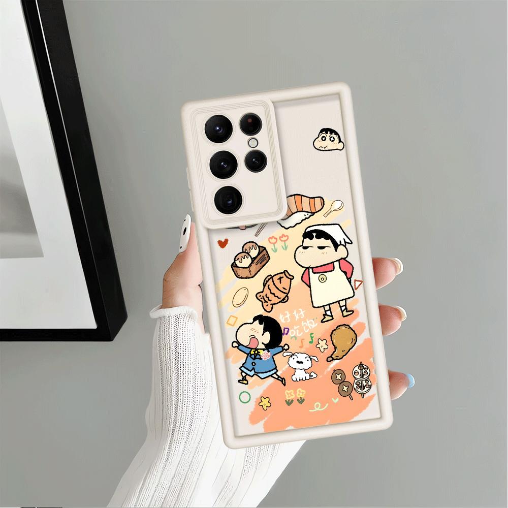 

Cartoon Bread Shin Chan Phone Cover Case for Samsung Galaxy S24Ultra S25 Ultra S25 Edge S21 S20FE S23 FE S24 Plus S22 Galaxy S23 FE